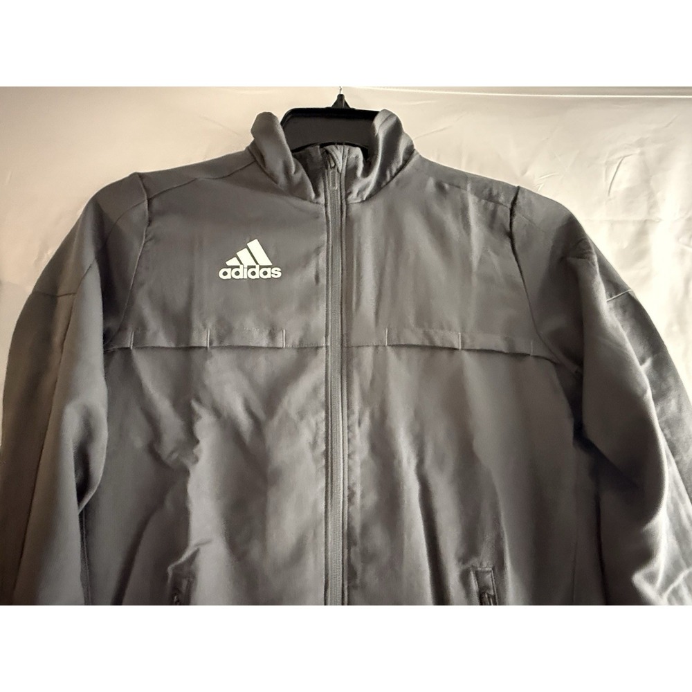 Adidas Youth Rink Suit Full Zip Lightweight Track Jacket GF8194 Gray Kids Size M - Picture 2 of 16